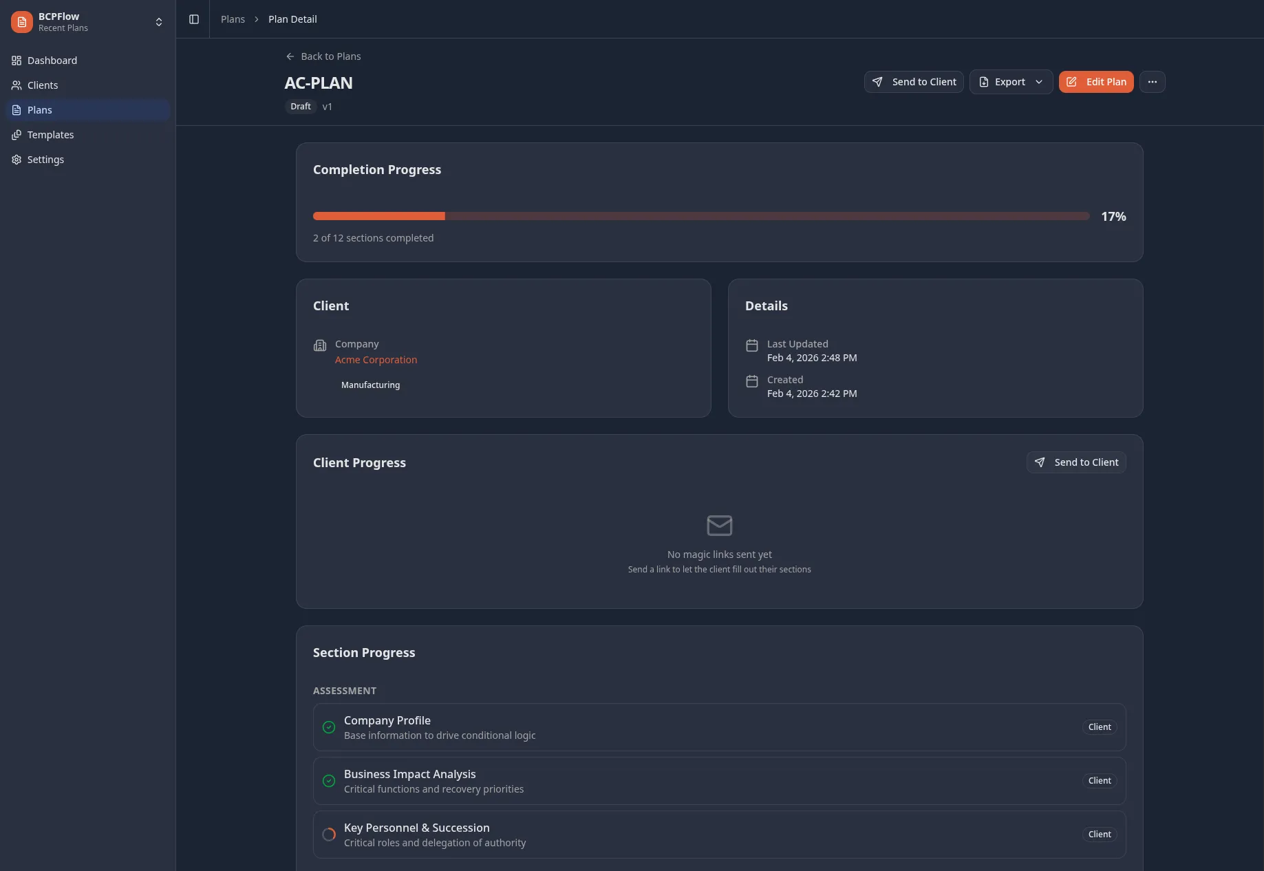 BCPFlow — BCP Generator for MSPs | Business Continuity Plans